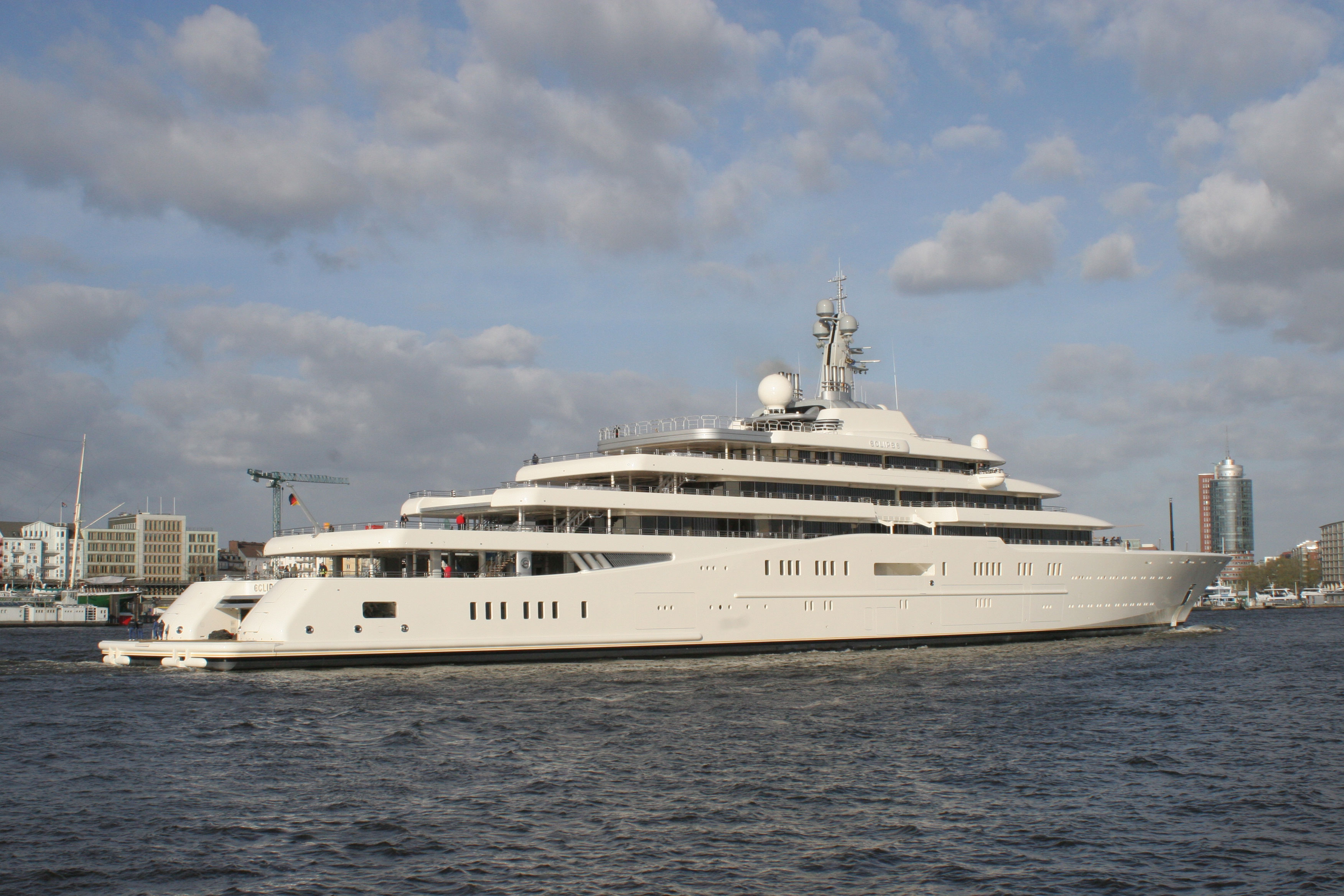Impressive 162M Mega Yacht ECLIPSE spotted at Blohm + Voss — Yacht